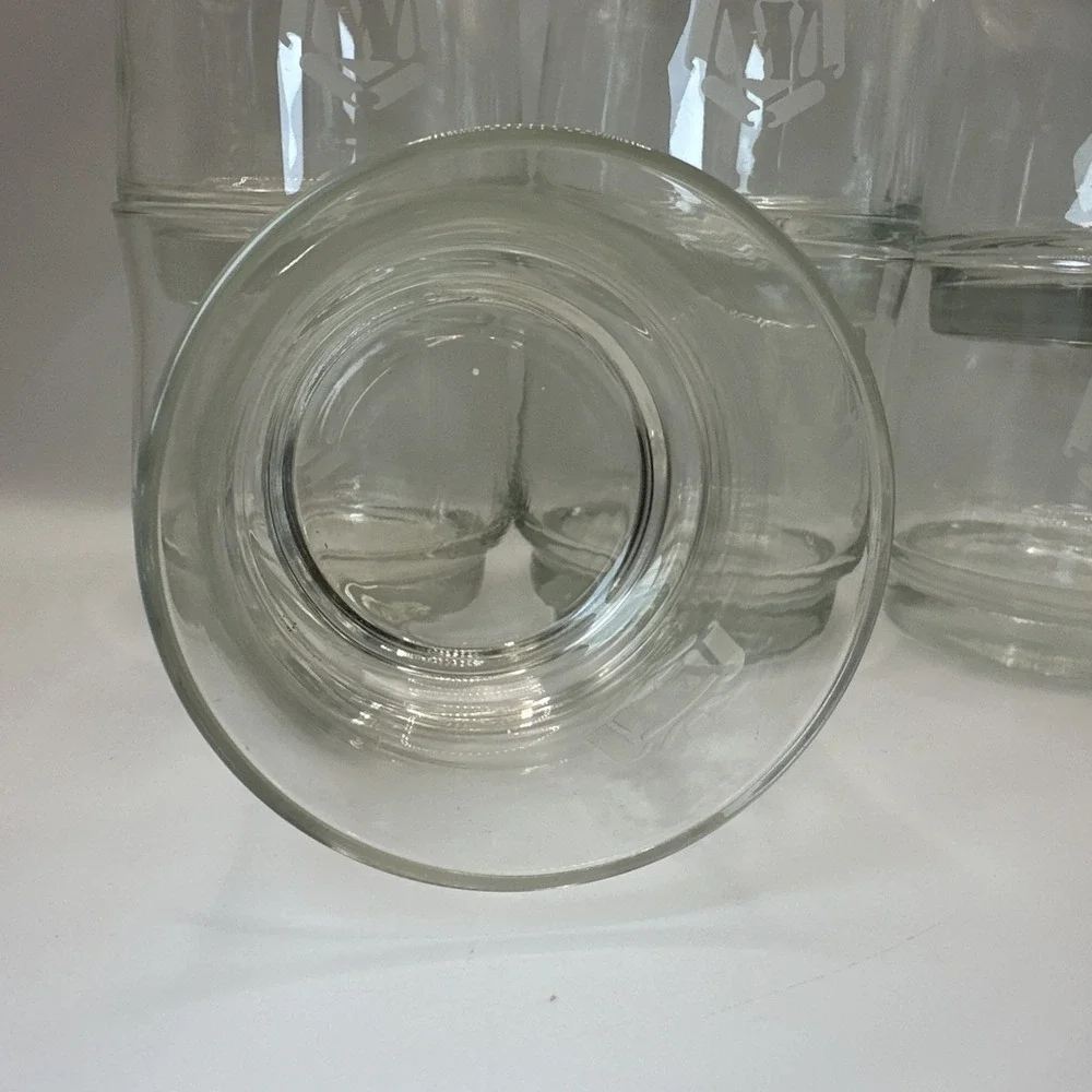 Vintage Set of 7 Kingsford Monogram W Whiskey Glasses 13oz Rocks Old Fashioned